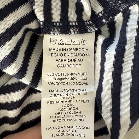 Michael Kors Blue White Striped Sleeveless Tank Top Size Small - Picture 5 of 6